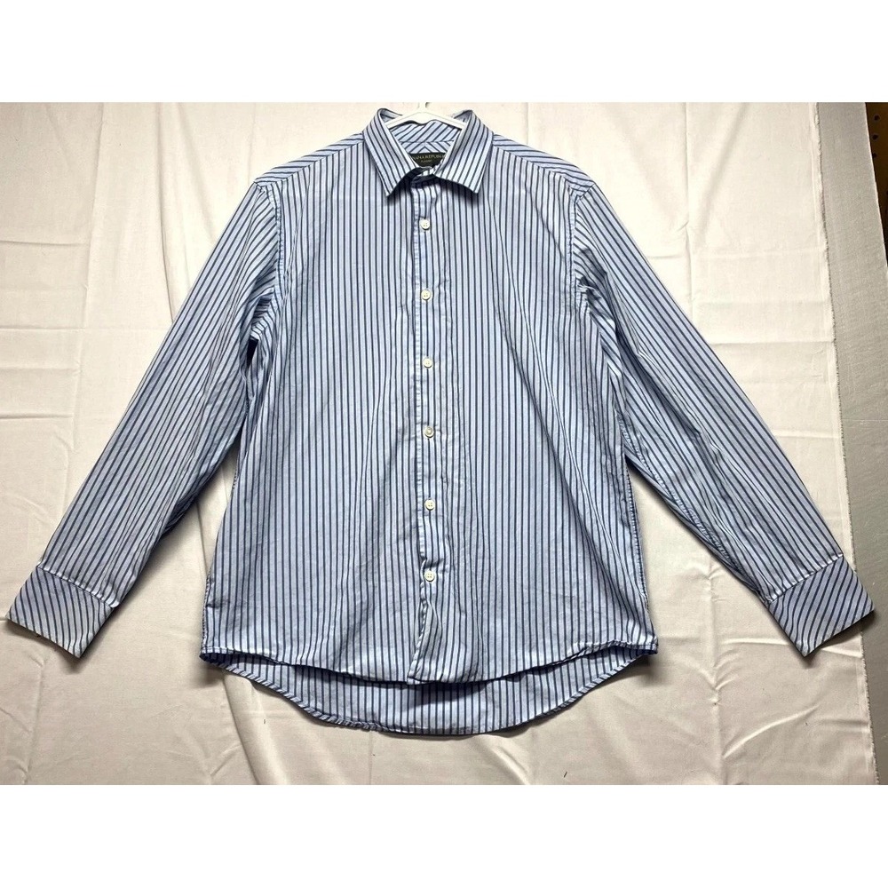 Banana Republic Shirt Men Medium Multicolor Striped Cotton Classic Fit Button Up